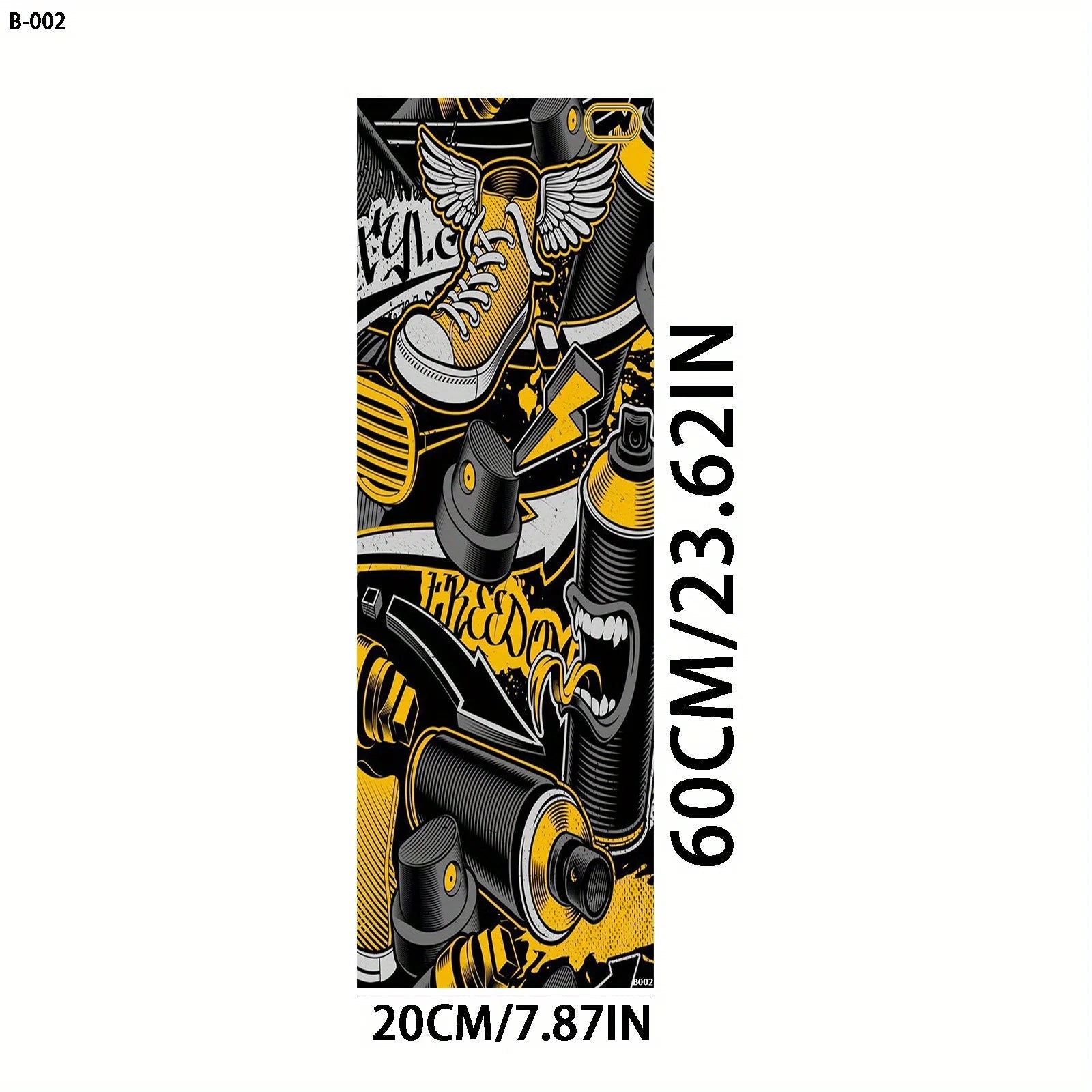 1 large trend retro style pattern scooter sticker, scooter sticker, DIY decorative sticker/skateboard body personalized DIY - STAND OUT FLEXSARAH