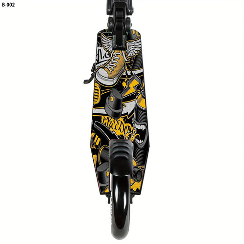 1 large trend retro style pattern scooter sticker, scooter sticker, DIY decorative sticker/skateboard body personalized DIY - STAND OUT FLEXSARAH