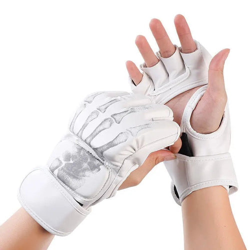 1 Pair of Pu Boxing Gloves Mma Gloves Half Finger Sandbag Taekwondo Muay Thai Gloves Professional Boxing Training Equipment - STAND OUT FLEXSARAH