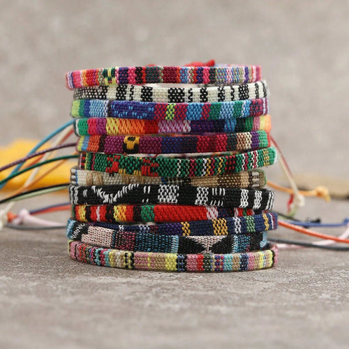12pcs Boho Surfer Beach Bracelet Set Men & Women Braided Boho Summer Bracelets Handmade Festival Jewelry - STAND OUT FLEXSARAH