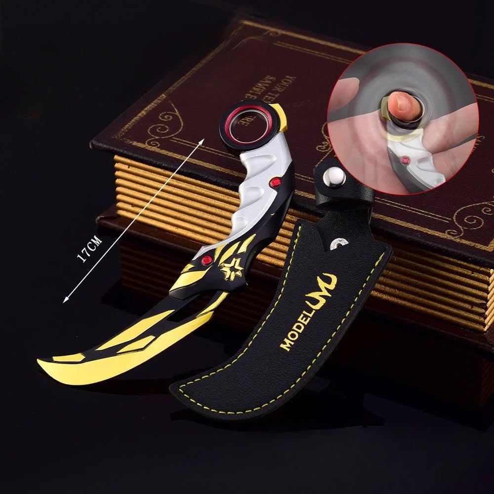 17cm Valorant Championships Karambit Knife Rotatable Samurai Alloy Model Melee Reaver Weapon Katana Training Knives Toys Boys - STAND OUT FLEXSARAH