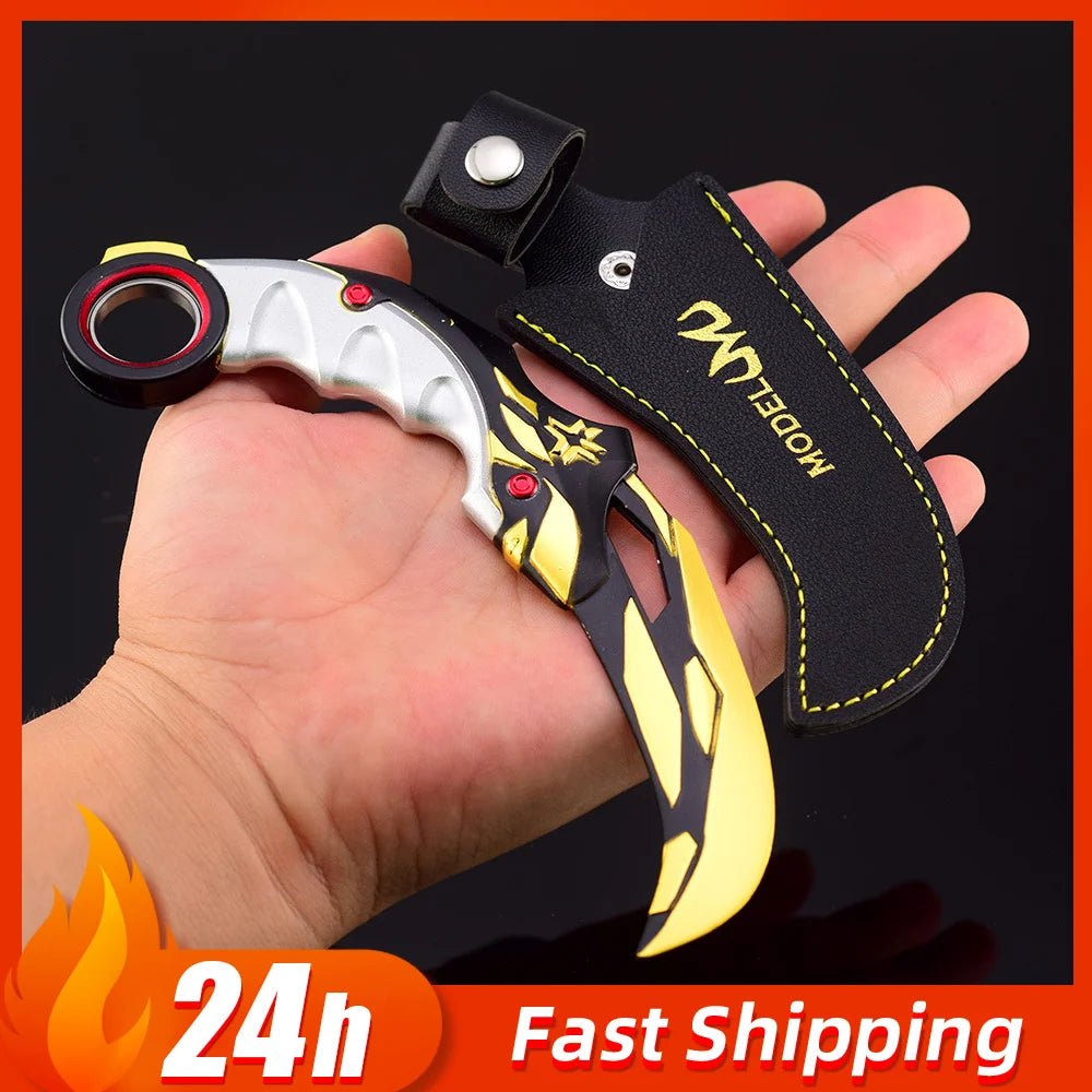 17cm Valorant Championships Karambit Knife Rotatable Samurai Alloy Model Melee Reaver Weapon Katana Training Knives Toys Boys - STAND OUT FLEXSARAH