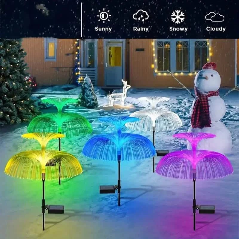 2-Pack: Waterproof Solar Jellyfish Fiber Optic Light - STAND OUT FLEXSARAH