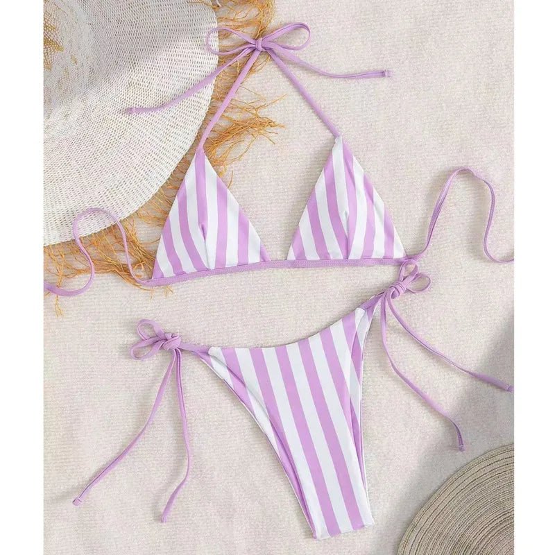 2026 Sexy Bikinis Striped Swimsuits Women Swimwear Push Up Female Beach Swim Wear Bathing Suits Brazilian Bikini Set Pool Bather - STAND OUT FLEXSARAH