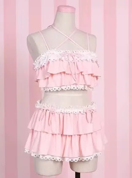 2026 Sexy Elegant Bow Two Piece Bikini Set High Waist Bottom Cute Style Soft Swimwear Beach Bathing Suit for Women Summer New - STAND OUT FLEXSARAH