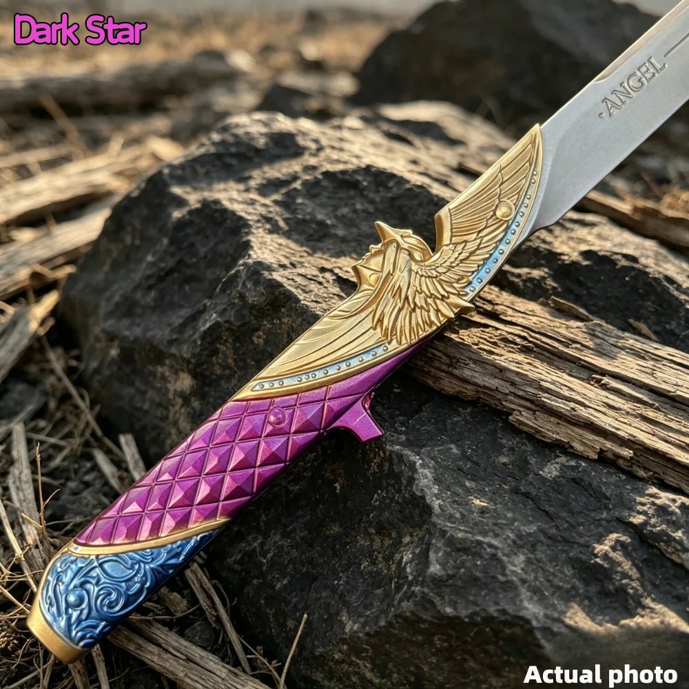 22cm 8.66in Delta Force Dark Star Katana Game Model Props Samurai Sword Unsharpened Decorative Craft Knife Desktop Display Gift - STAND OUT FLEXSARAH