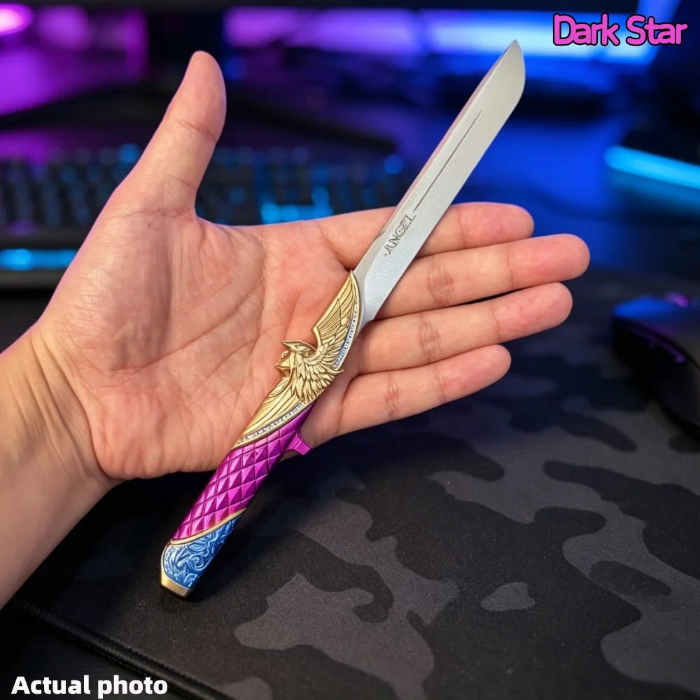 22cm 8.66in Delta Force Dark Star Katana Game Model Props Samurai Sword Unsharpened Decorative Craft Knife Desktop Display Gift - STAND OUT FLEXSARAH