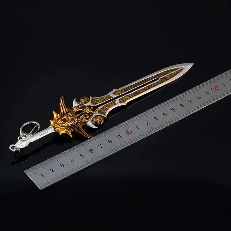 22cm God of War Blade of Olympus Weapon Kratos Zeus Anime Game Metal Weapon Model Katana Samurai Sword Keychains Crafts Gift Toy - STAND OUT FLEXSARAH