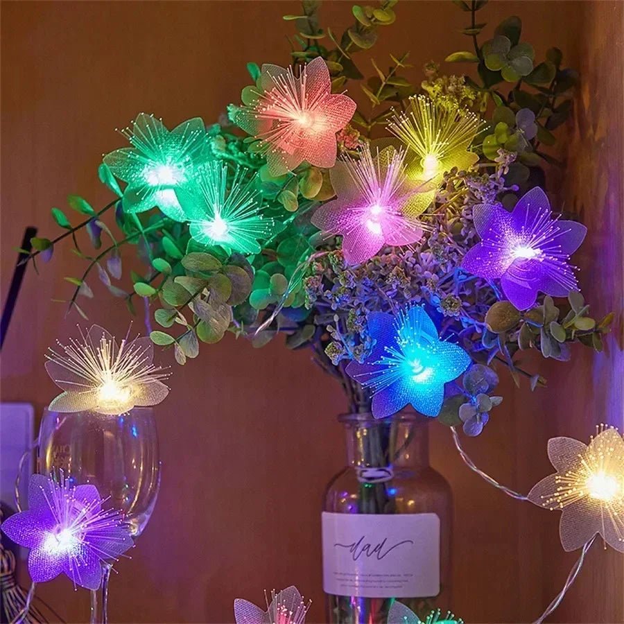 2/3M LED Fiber Optic Fairy Light Battery-operated Garland Christmas Decoration Party New Year's Decor Artificial Flowers Festoon - STAND OUT FLEXSARAH