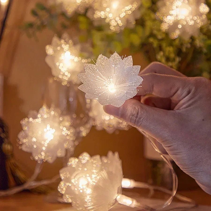 2/3M LED Fiber Optic Fairy Light Battery-operated Garland Christmas Decoration Party New Year's Decor Artificial Flowers Festoon - STAND OUT FLEXSARAH