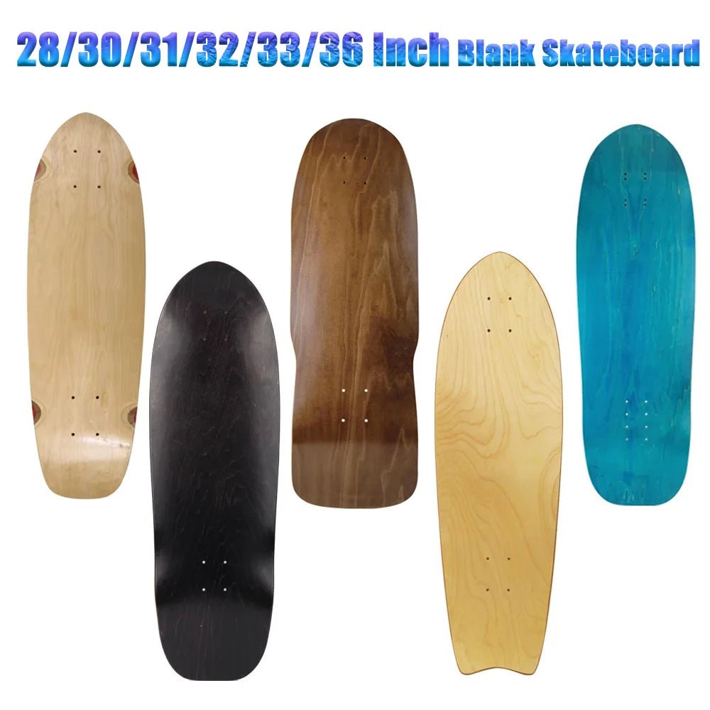 28/30/31/33/36 Inch Skate Board Smooth Maple DIY Skateboard Longboard Blank Land Surfboard Deck Short Board For Outdoor Sports - STAND OUT FLEXSARAH