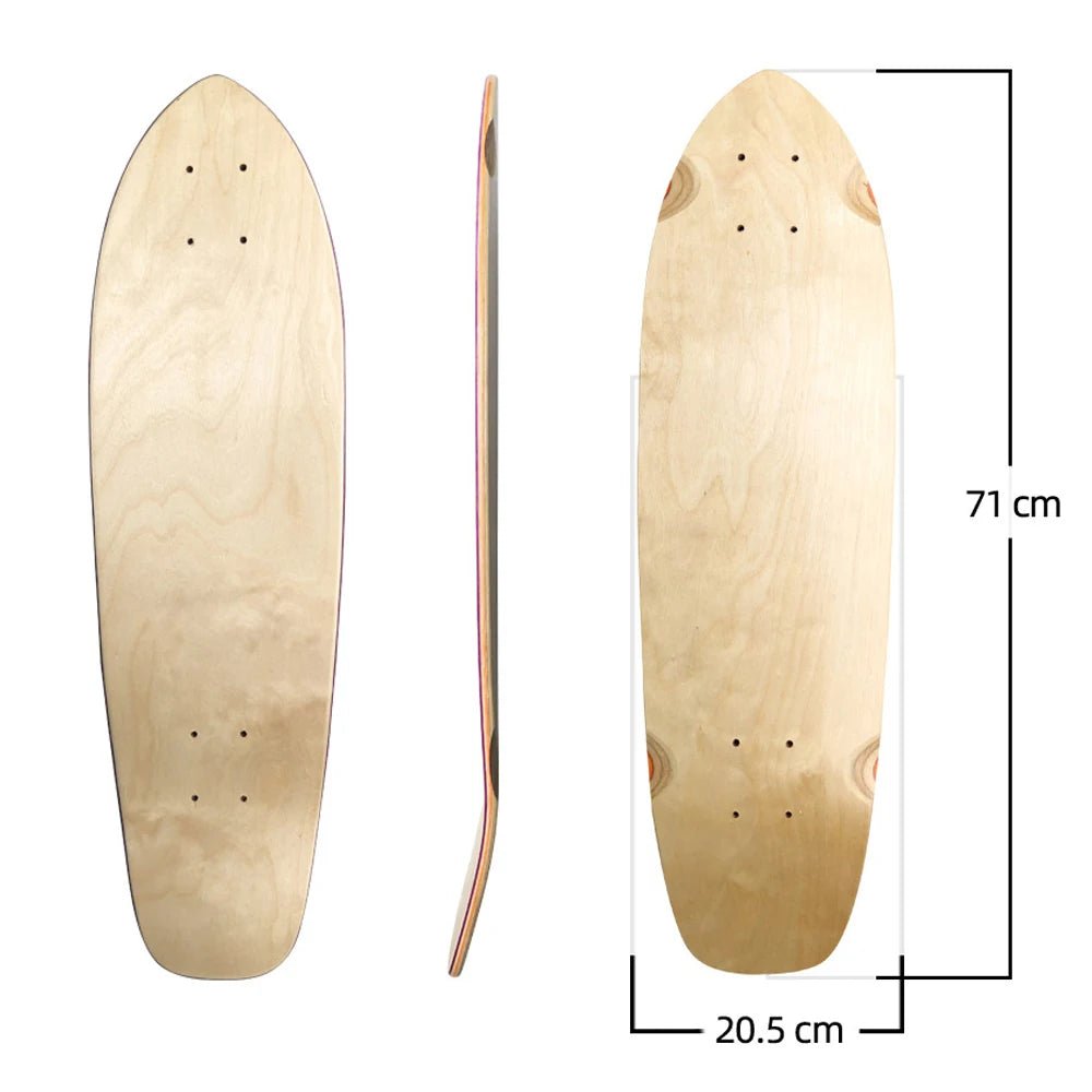 28/30/31/33/36 Inch Skate Board Smooth Maple DIY Skateboard Longboard Blank Land Surfboard Deck Short Board For Outdoor Sports - STAND OUT FLEXSARAH