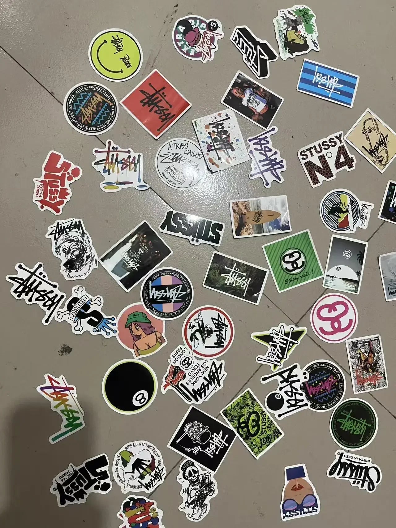 34/50pcs various trendy and cool waterproof skateboard car stickers - STAND OUT FLEXSARAH