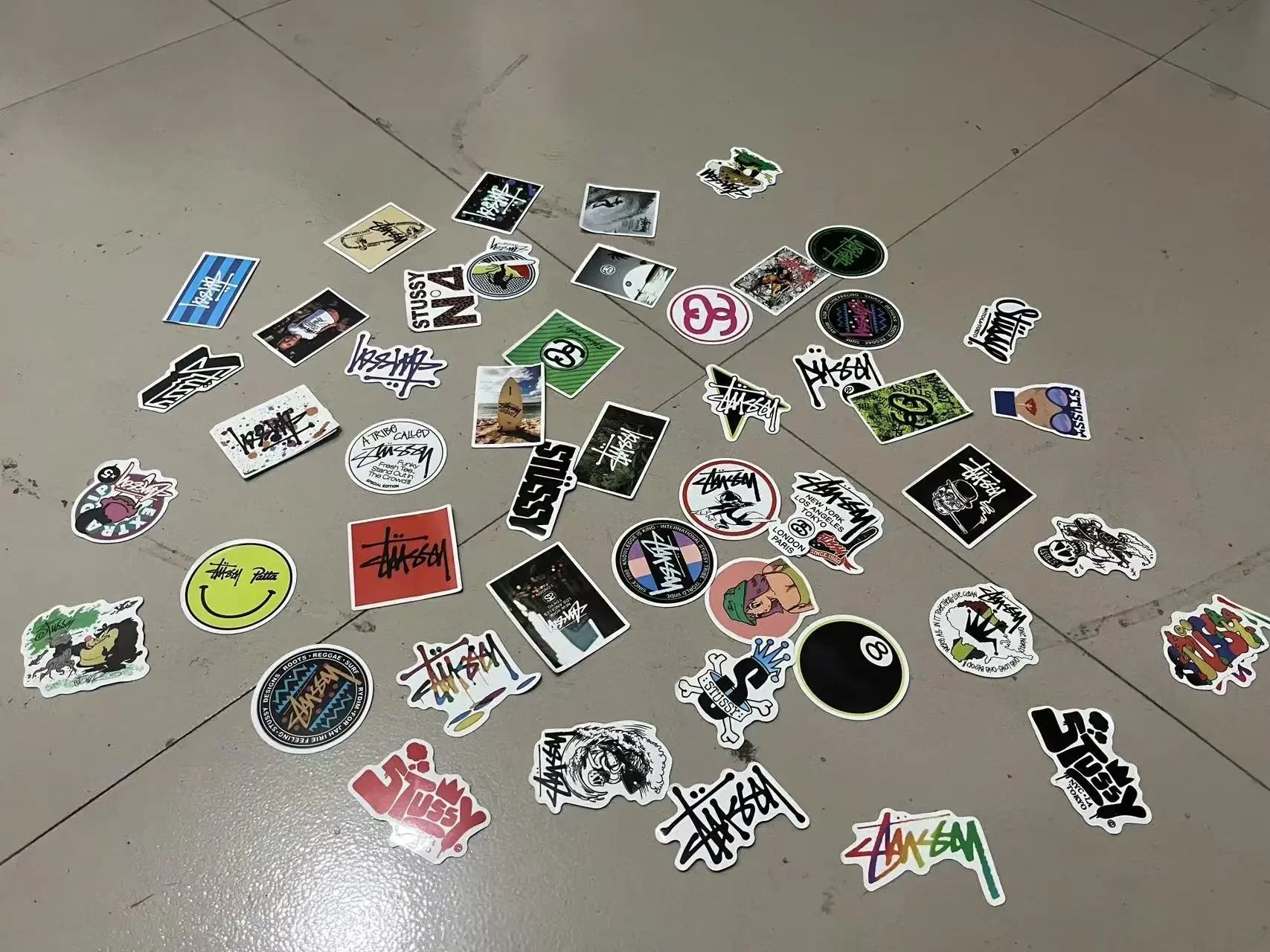 34/50pcs various trendy and cool waterproof skateboard car stickers - STAND OUT FLEXSARAH