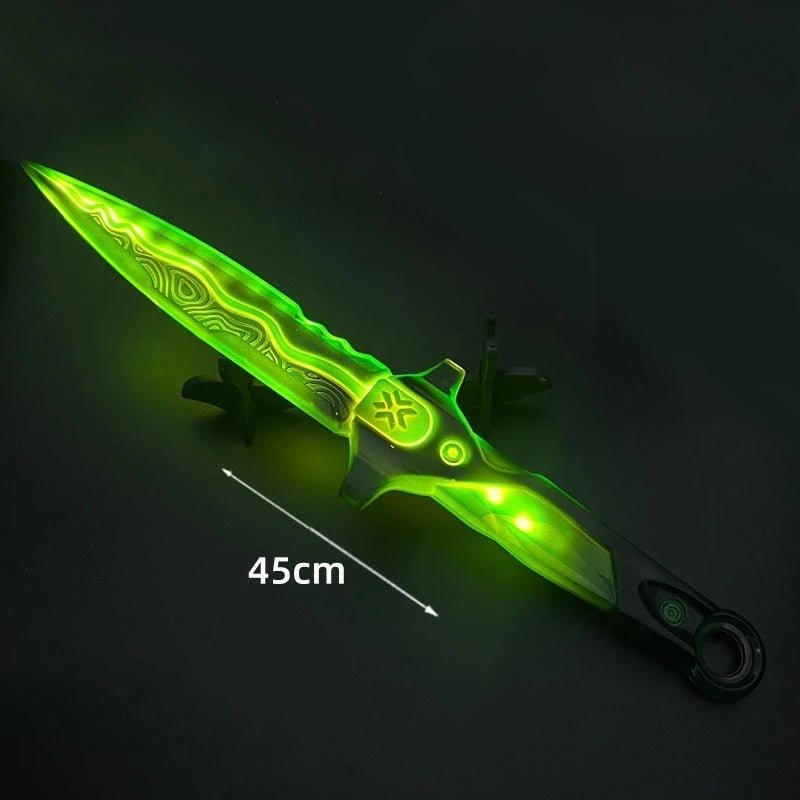 45cm/17.72in Valorant Acrylic Luminous Knife Katana Game Model Props Samurai Cosplay Party Supplies Collectible Outdoor Toy Gift - STAND OUT FLEXSARAH