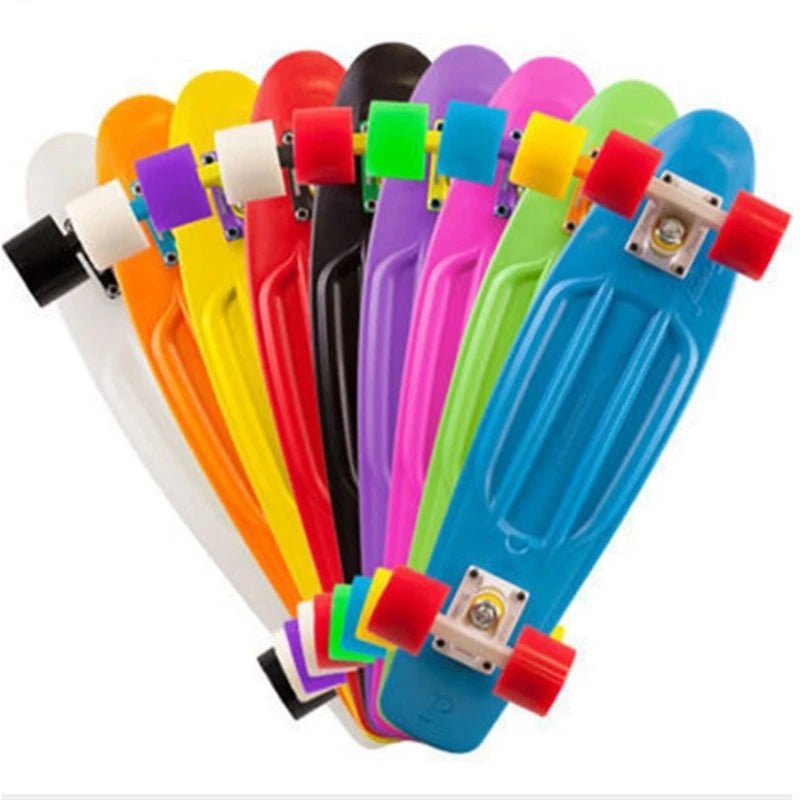 58cm Skate Board Kids Leaner Retro Cruiser 22inch Children Skateboard - STAND OUT FLEXSARAH
