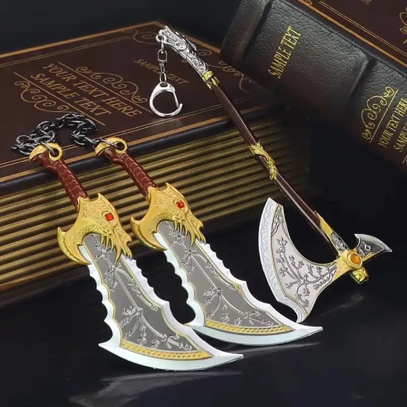6PCS Kratos Blade of Chaos with Leviathan Gift Box Set God of War: Ragnarok Game Peripherals Double Blade Weapon Katana Models - STAND OUT FLEXSARAH