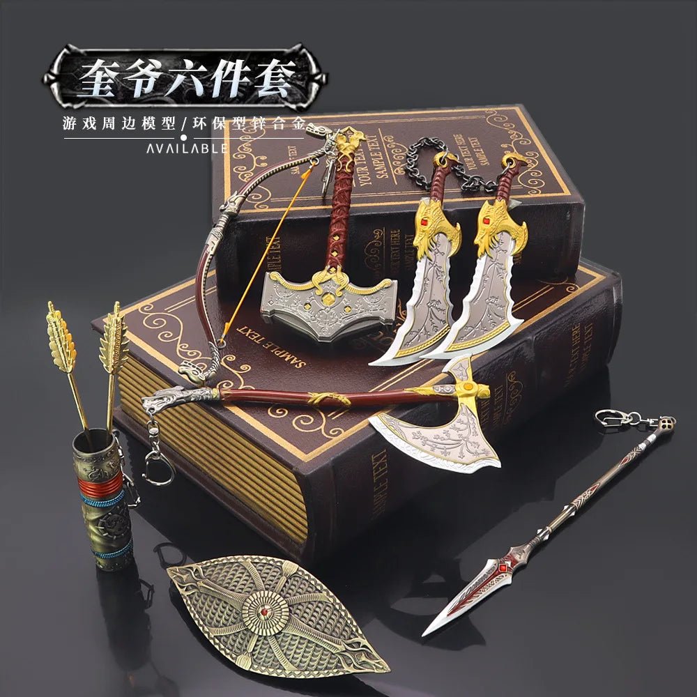6PCS Kratos Blade of Chaos with Leviathan Gift Box Set God of War: Ragnarok Game Peripherals Double Blade Weapon Katana Models - STAND OUT FLEXSARAH