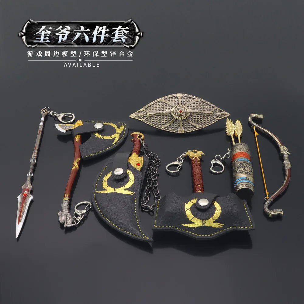 6PCS Kratos Blade of Chaos with Leviathan Gift Box Set God of War: Ragnarok Game Peripherals Double Blade Weapon Katana Models - STAND OUT FLEXSARAH