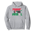 Betty Boop Peace Love Futbol Icon Fill Hoodie - Minimalist Print for Adults