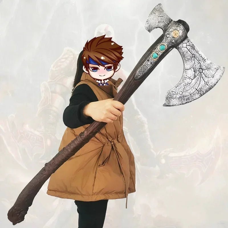 92cm Kratos Katana Axe Anime God of War 4 Cosplay Prop Athena Leviathan Blade Chaos Sword Real Japanese Katana Samurai Sabre Toy - STAND OUT FLEXSARAH