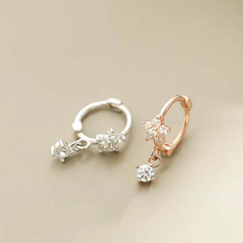 925 Sterling Silver 2021 New Women Fashion Jewelry High Quality Simple Flower Hollow Long Tassel Earrings Gold Earrings