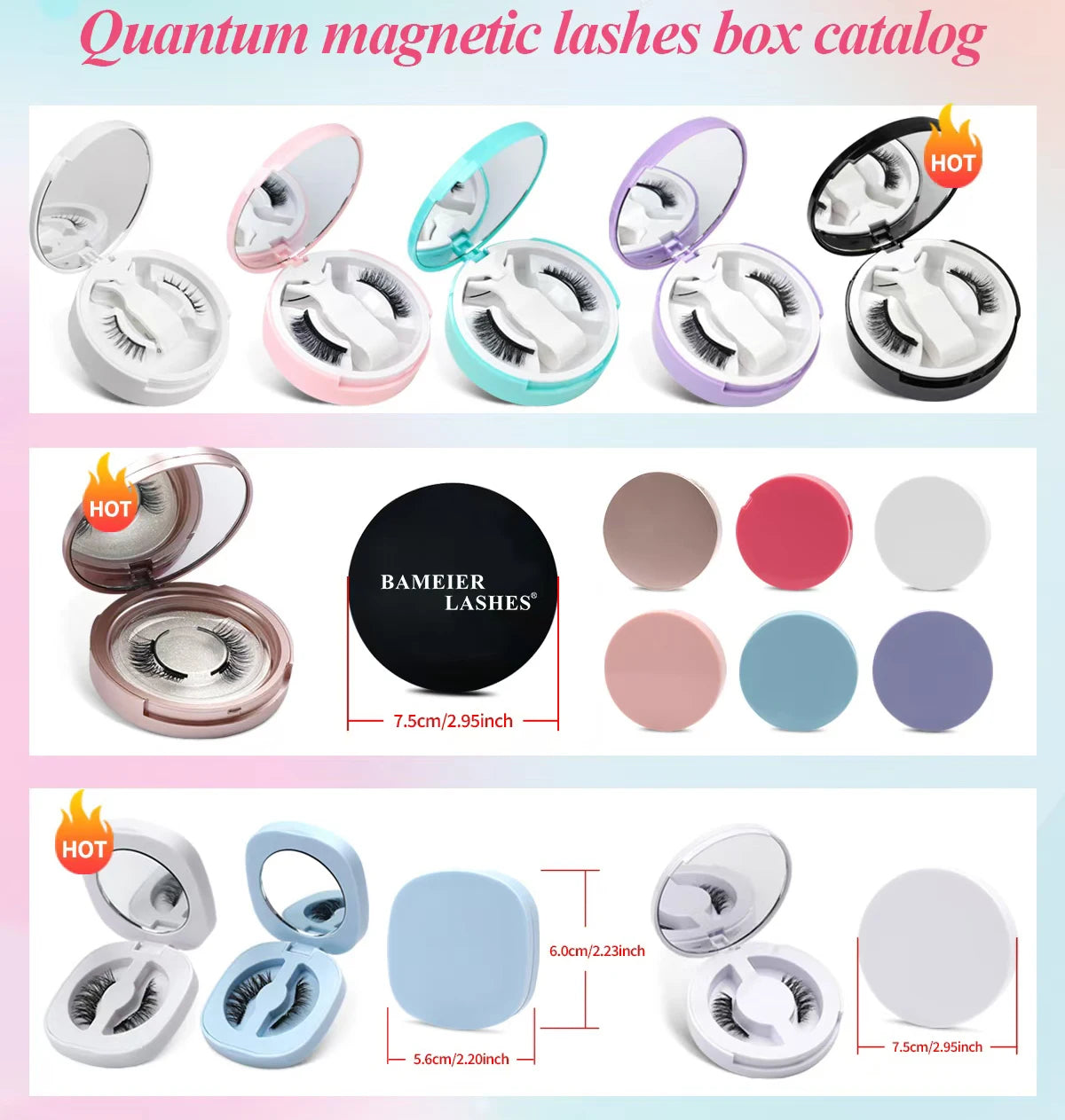 Magnet Lash, Reusable Wispy Faux Mink Strip Lashes Kit With Portable Mirror Case & Applicator, Wholesale Custom Logo Magnet Lash