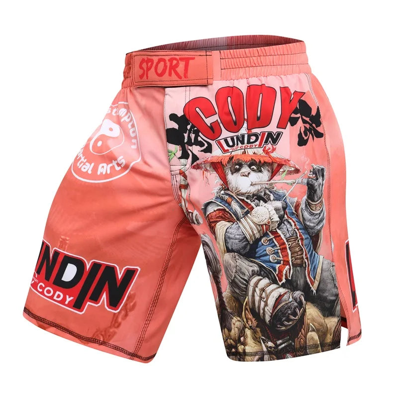 Boxing Set Compression Jersey Pants 3D orangutan Printing Rashguard KickBoxing Tight T-Shirts Trousers Muay Thai MMA Fightwear