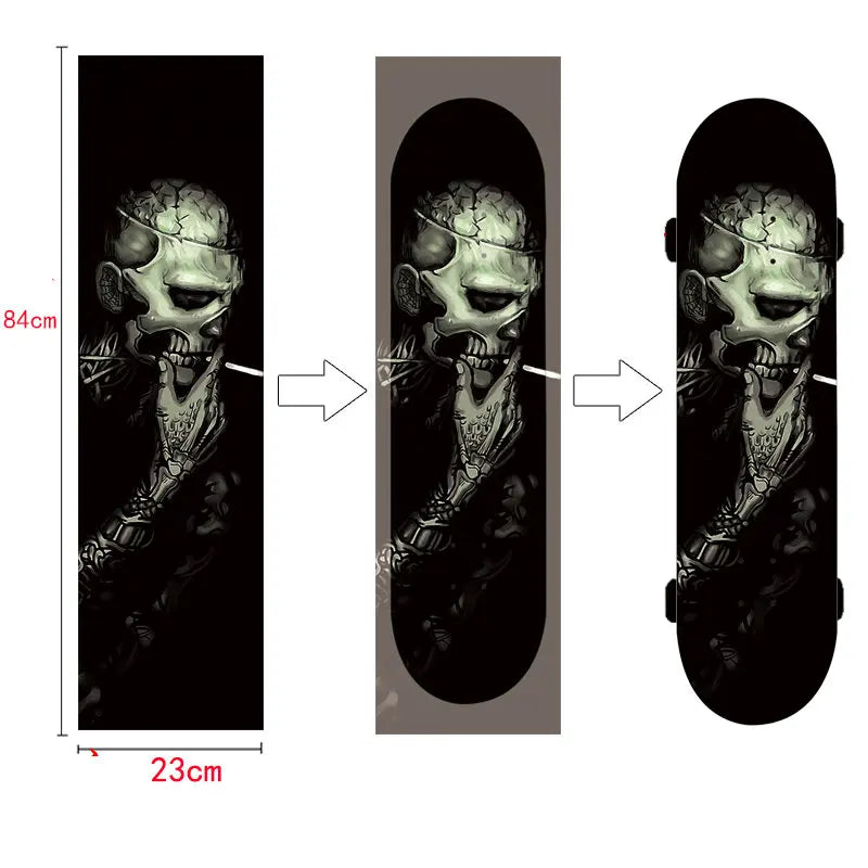 Customized DIY Skateboard Double Rocker Sandpaper Longboard Dance Board Professional Electric Car Waterproof  Air Hole Skateboar