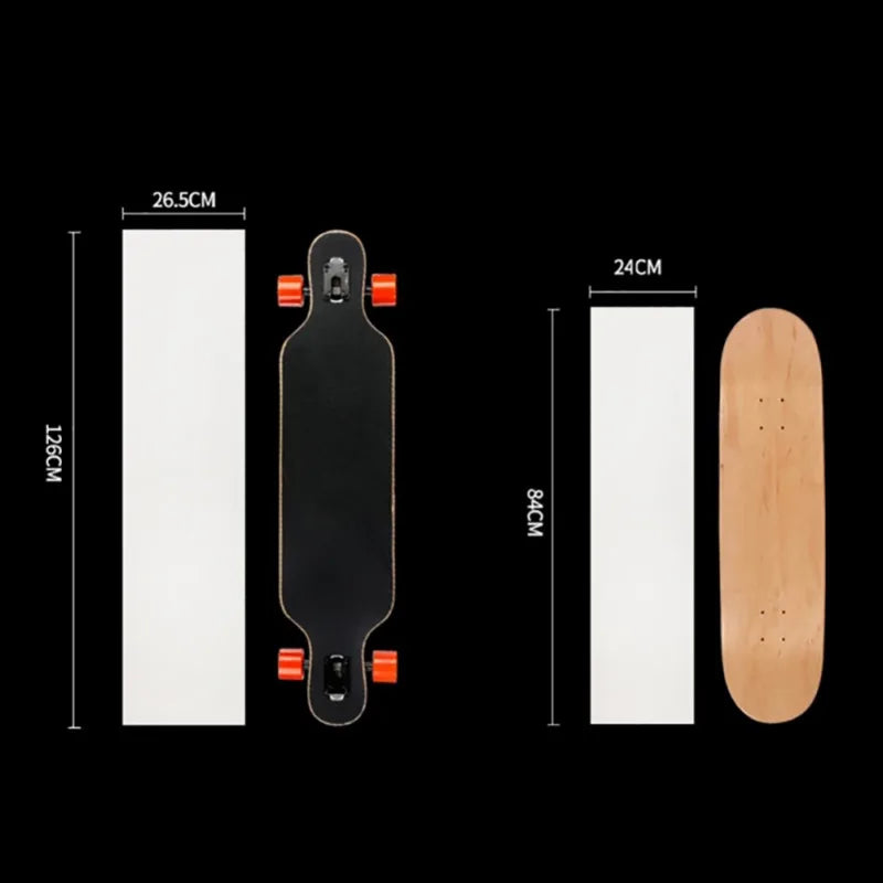 Skateboard Sticker Transparent Adhesive Sandpaper For Scooters Longboards Waterproof Double Rocker Boards Protector