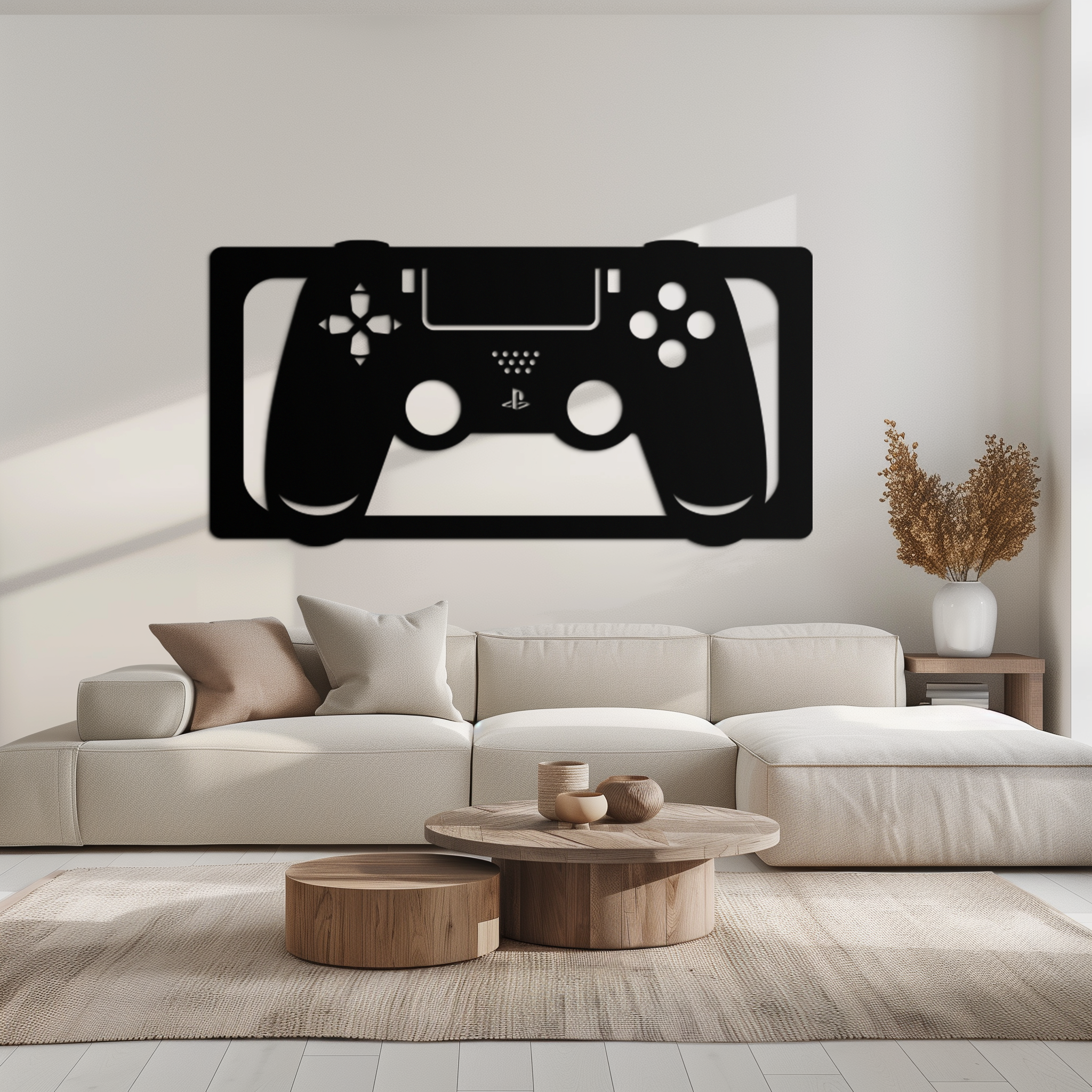 Steel Gaming Controller Metal Wall Art - Modern Gaming Decor