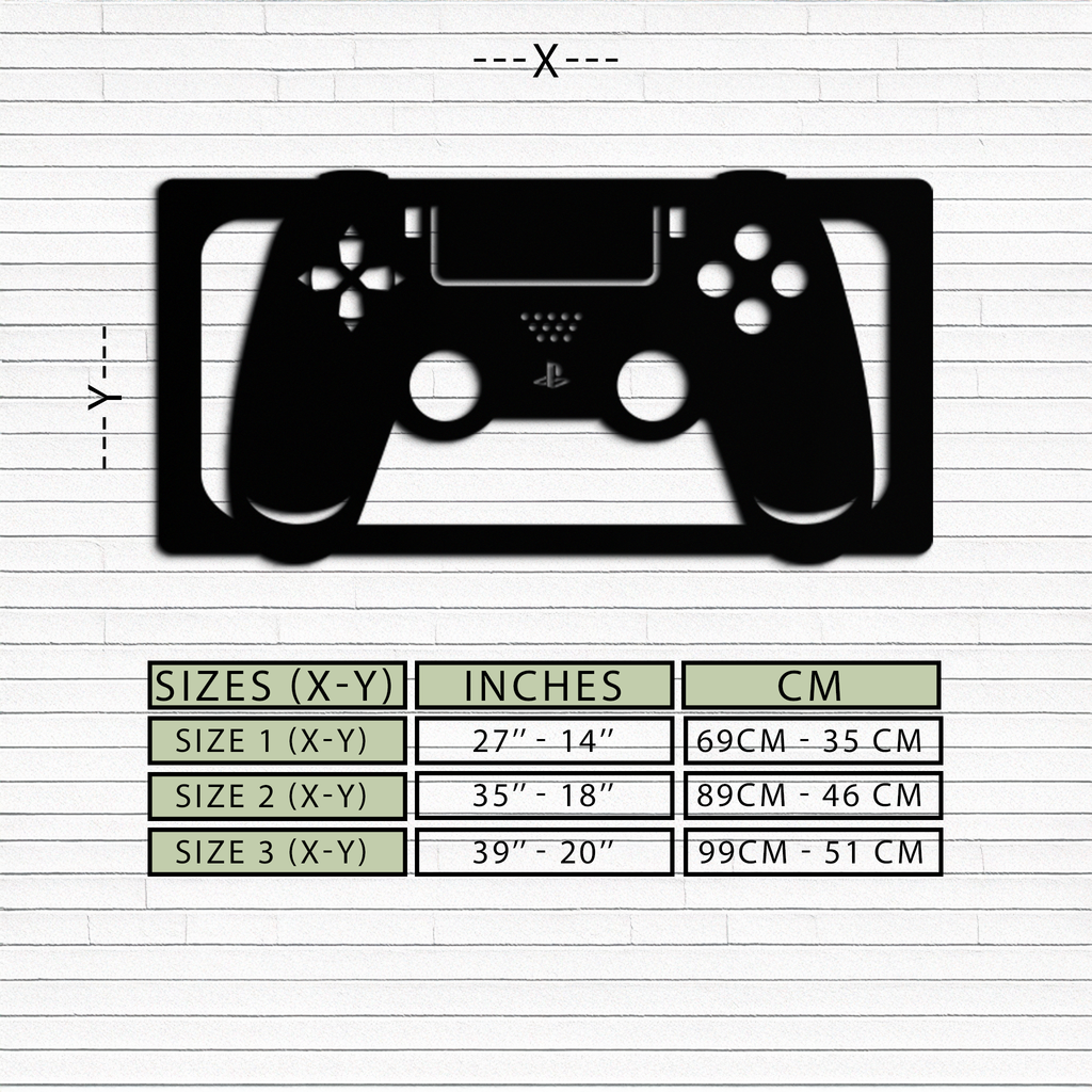 Steel Gaming Controller Metal Wall Art - Modern Gaming Decor
