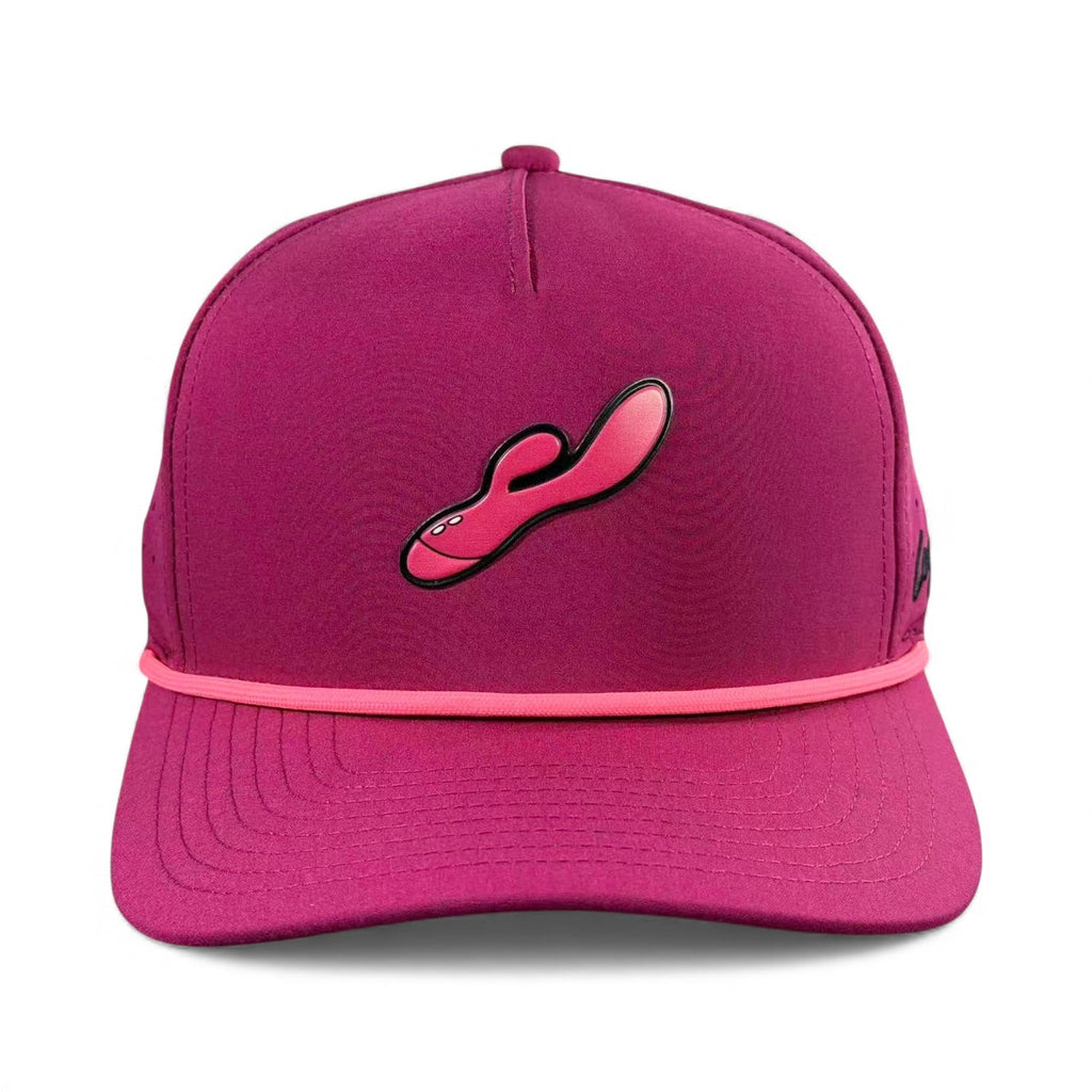 Rabbit Golf Hat | Snapback Cap | Built-in Magnetic Ball Marker Holder + Marker Included | Adjustable | Adult Novelty Toy