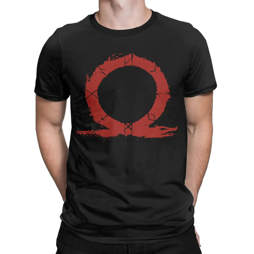 God of War Runes T-Shirt for Men  Awesome 100% Cotton Tees O Neck Short Sleeve T Shirts New Arrival Clothing