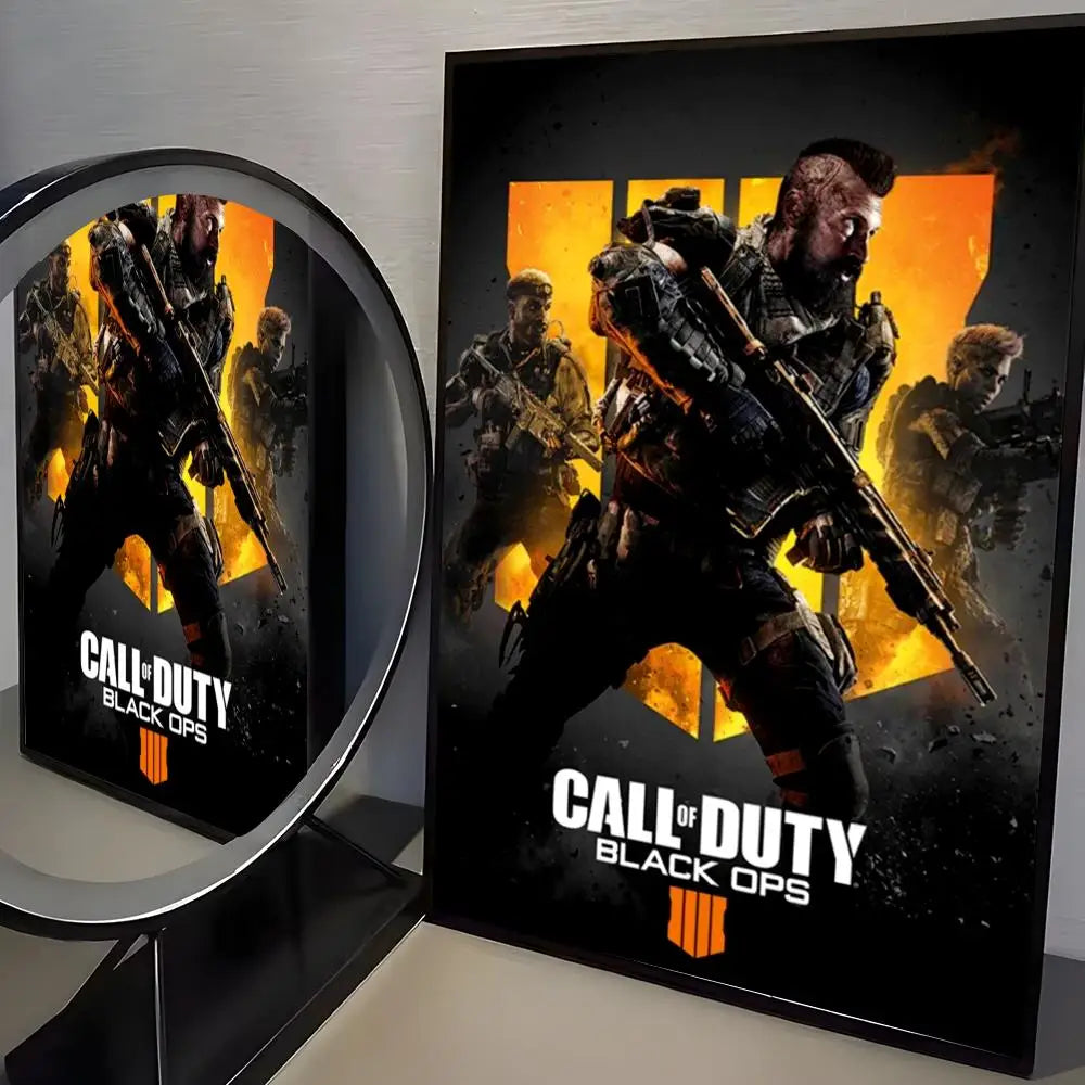 Game C-Call of duty Poster Modern Aesthetic Canvas Wall Art Poster Cool Room Stuff Bedroom Decor