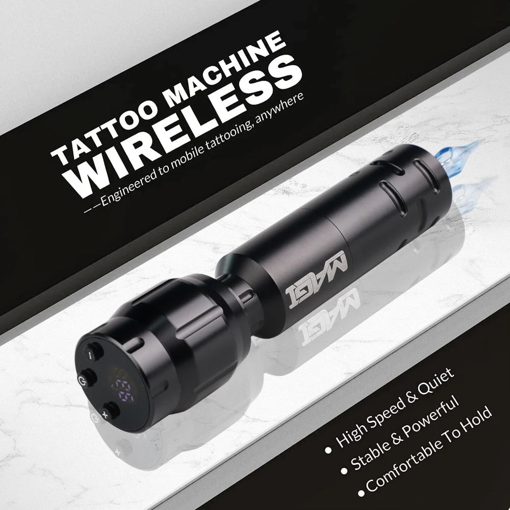 Tattoo Machine Kit Complete Mini Tattoo Machine Set Wireless Tattoo Power Supply for Beginners Permanent Makeup Tattoo Supplies