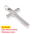 100% Solid S925 Sterling Silver Cross Pendant For Men women smooth High Polishing simple Design Jesus Christ Jewelry Gift