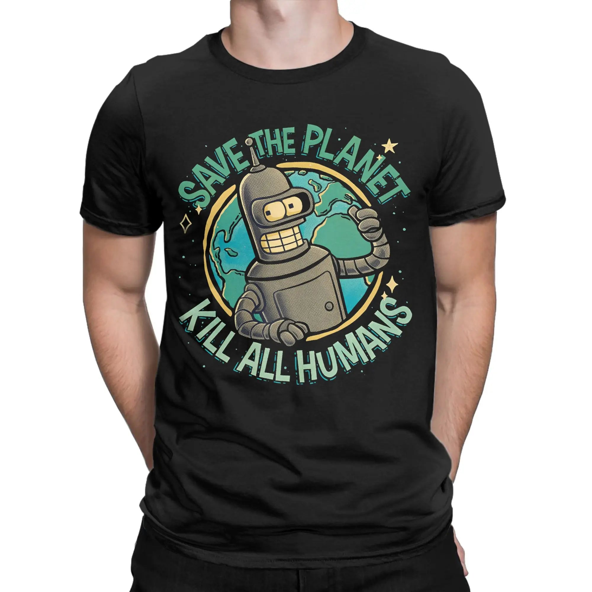 Men Women Futuramas Save thr Planet T Shirt  Pure Cotton Clothes Fun Short Sleeve O Neck Tees Gift Idea T-Shirts