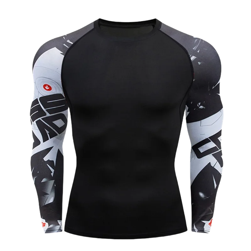 MMA T-shirt Men's Rashguard Long Sleeve Muay Thai T-shirts Gi BJJ Jiu Jitsu MMA Compression Shirt Fitness Gym Boxing Jerseys