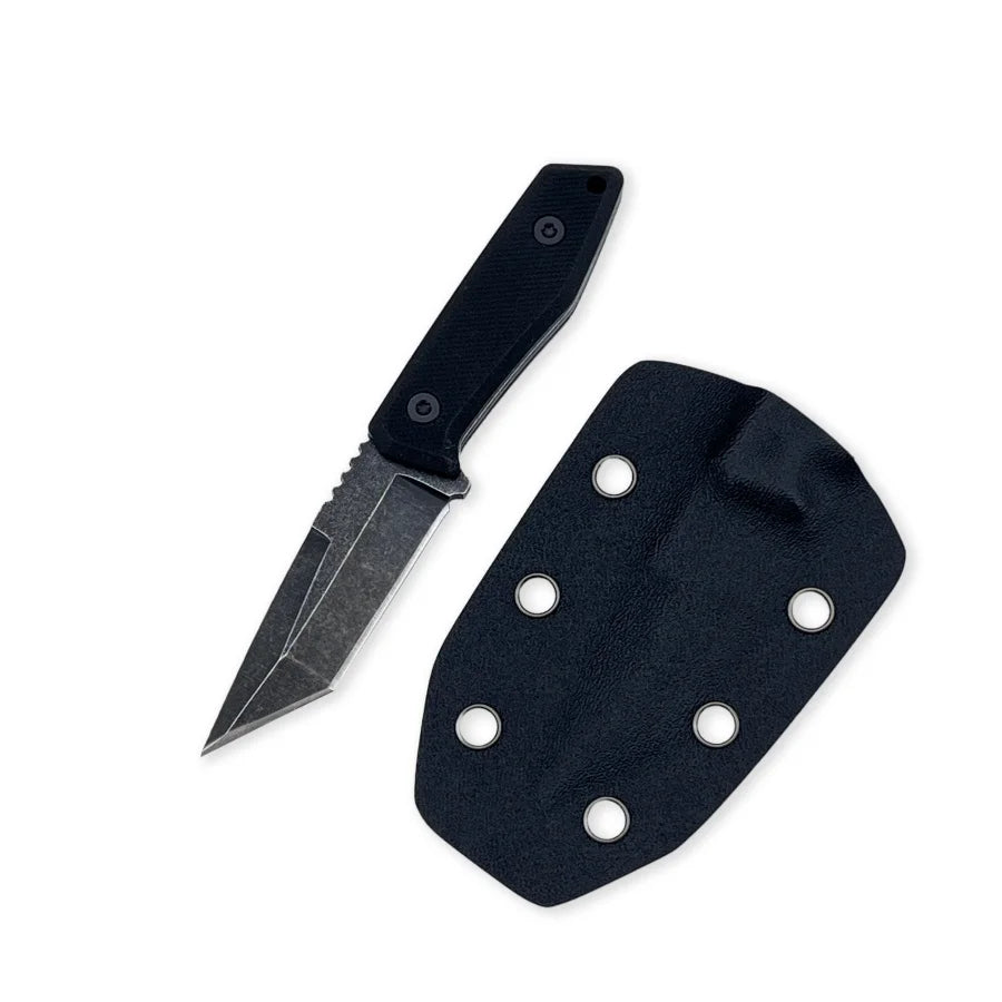 DAR03 Mini Pocket Necklace Knife 5Cr13Mov Blade Nylon Fiber Handle Outdoor Camping Portable Fishing Straight Knives with Sheath