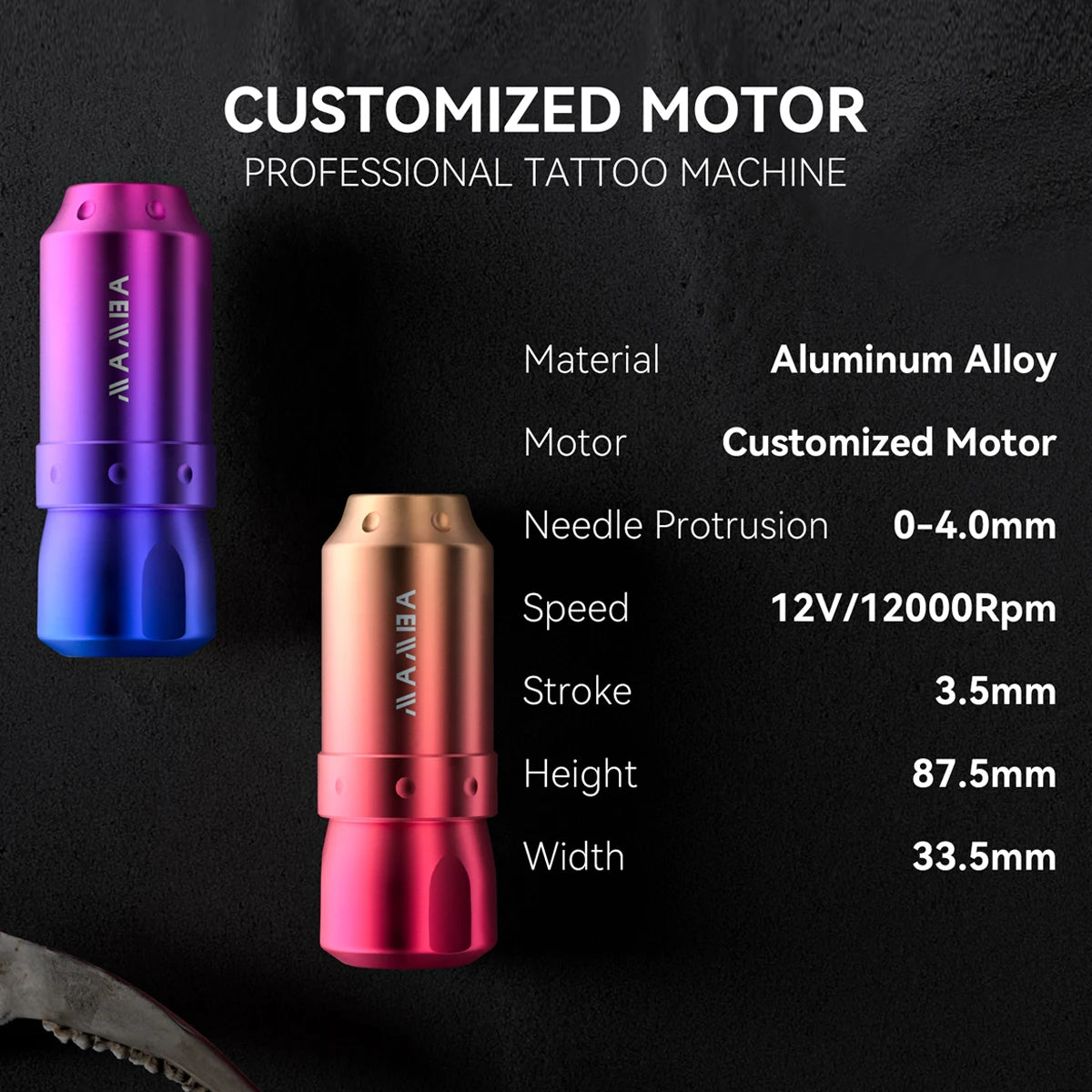 Tattoo Kit Professional Short Tattoo Pen Kit For Permanent Makeup Tattoo Machine New Cool Tattoo Power Supply Tattoo Gun Kit