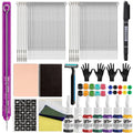 3D Hand Poke and Stick Tattoo Kit with Tattoo Needles Pigment Tattoo Ink Cups Inks for DIY Body Arts Tattoo Set for Beginners