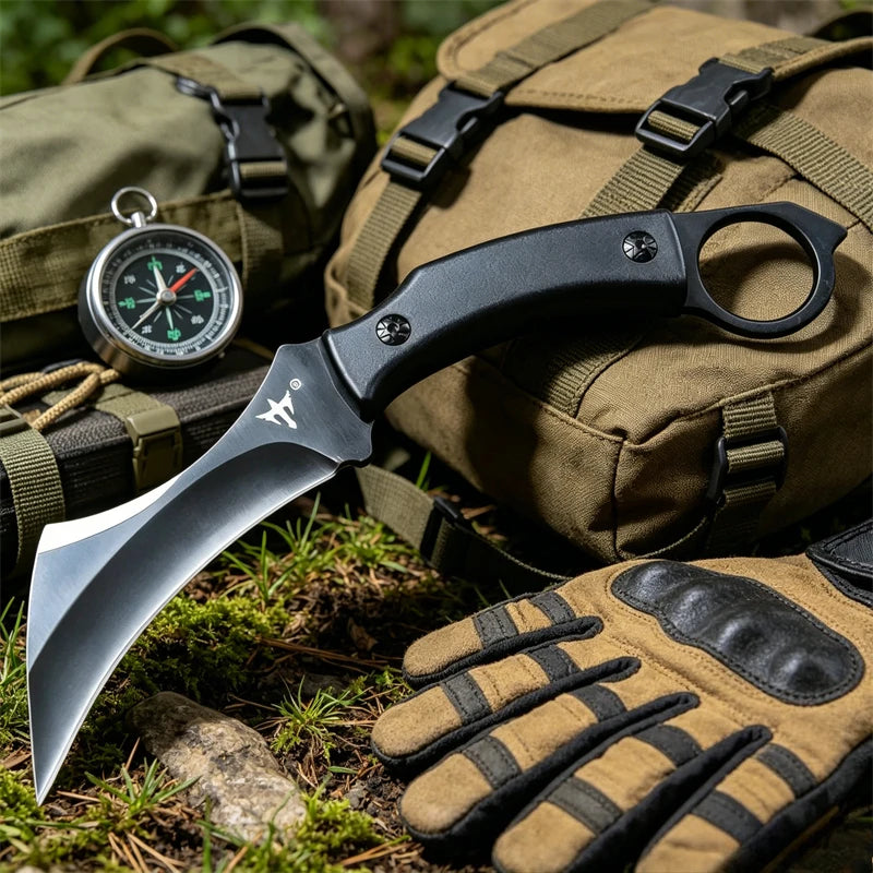 Claw Knife D2 Blade G10 Handles Paw Knife EDC Tools Camping Everyday Carry Portable Knives, Outooor Wilderness survival Knives