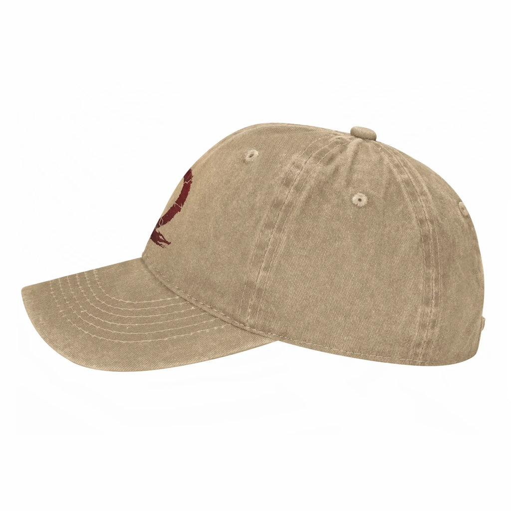 God of War - Omega dhurafudrwq Baseball Cap Distressed Denim Washed God of War Kratos Game Headwear Outdoor Adjustable Cap