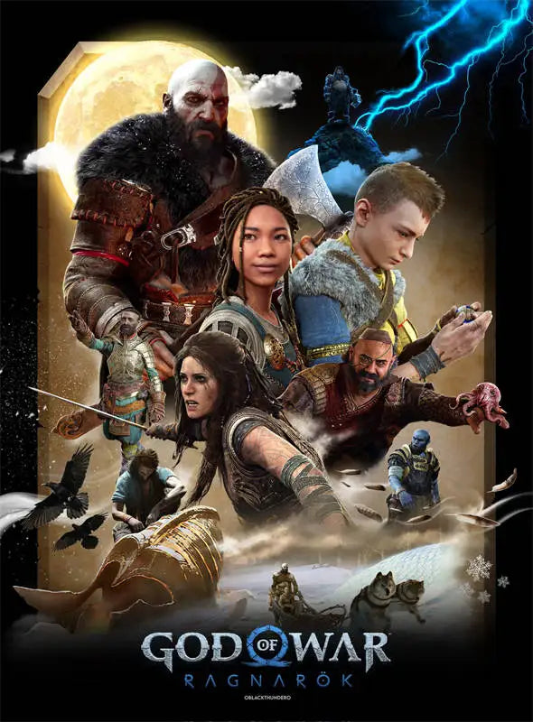 God of War Single Player Game Poster Modern Art Home Decor Canvas Painting Wall Art Aesthetic Kid Room Decor Game Print Posters