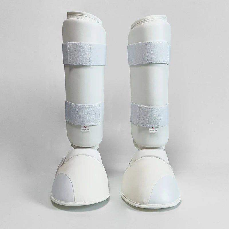 Karate Sparring Gear Set Leg Hand Protector karate Shin Guard Palm Boxing Gloves Sock Shoes MMA Training Adult Child