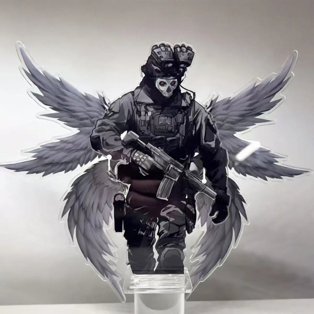 New Call of Duty Anime Game Peripheral Ghost Black Angel Ornament  Acrylic Cosplay  Desk Stand Up Decoration Birthday Gift Gu Zi