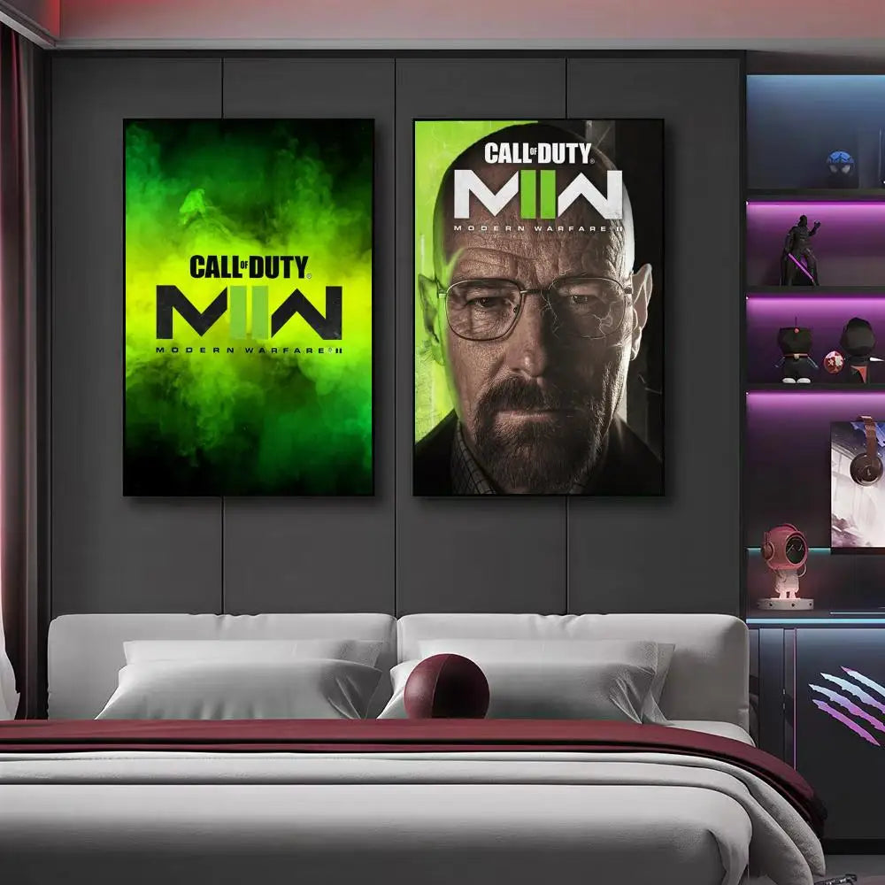 Game C-Call of duty Poster Modern Aesthetic Canvas Wall Art Poster Cool Room Stuff Bedroom Decor