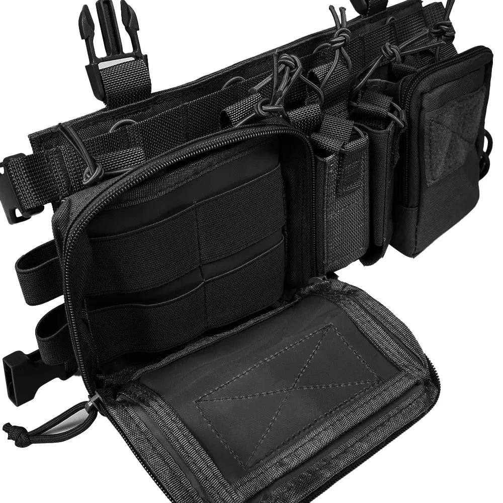 Tactical Vest CS Match Wargame Military Gear Pack Outdoor Camping Nylon Chest Rig Vest Fit Airsoft Hunting Apparel Accessories