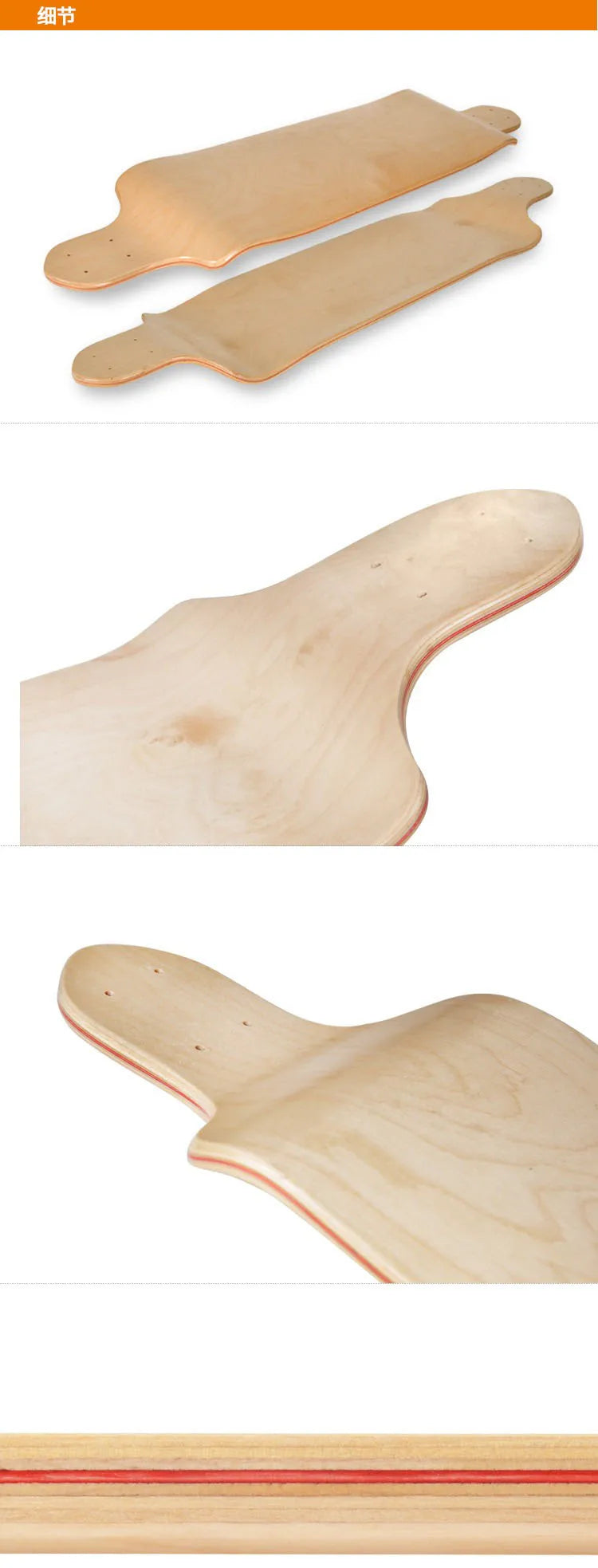 Drop Down Skateboard, Long Board Deck, Maple Board, DIY Skate Board, Parts Supply, 101cm Deck, 9-Tier Longboard